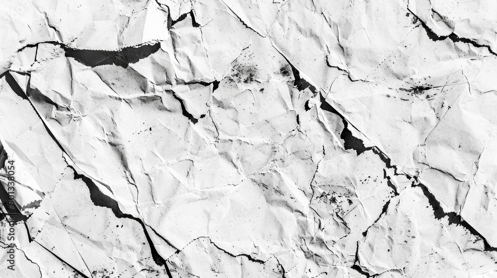 Obraz premium Paper Symphony: A White Wall Transformed into a Canvas of Thoughts. A Visual Symphony of Creativity.