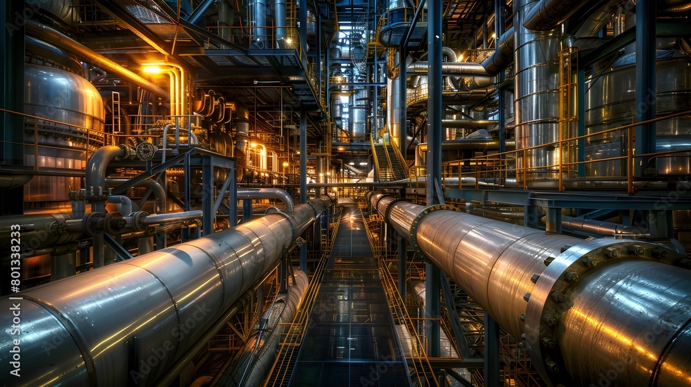 Futuristic industrial symphony in steel Futuristic industrial symphony in steel