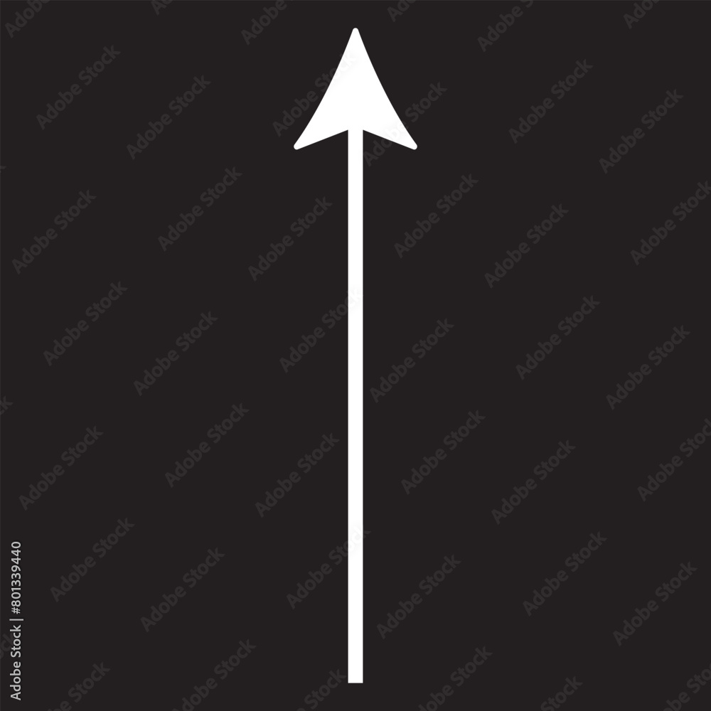 white up arrow illustration on a black background white up arrow illustration on a black background