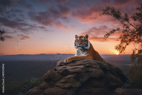  rock sky beautiful looking tiger sunset something tigress africa anger angry animal asia asian background beauty bengal carnivore cat close closeup colours danger expression eye face felino france 