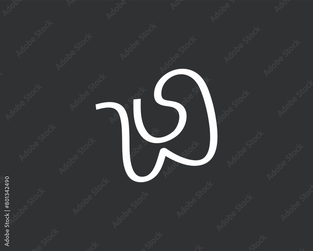 Creative letter initial WS logo design template Creative letter initial WS logo design template