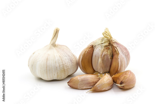 garlic isolated on white