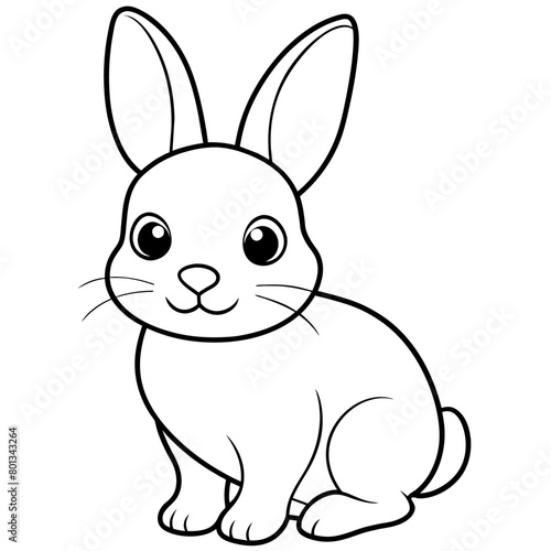 cute bunny coloring book vector (17)