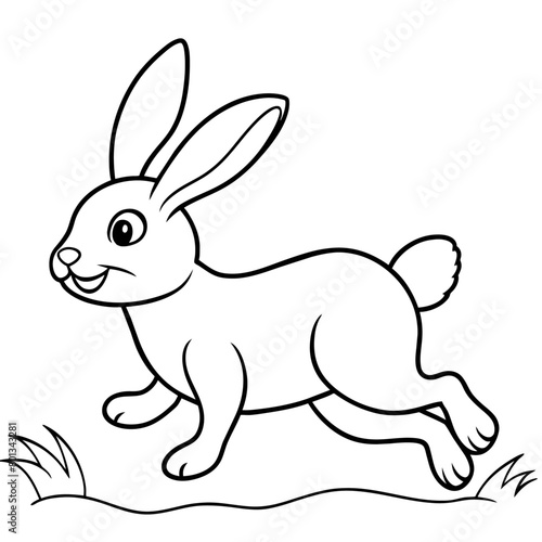 cute bunny coloring book vector  21 