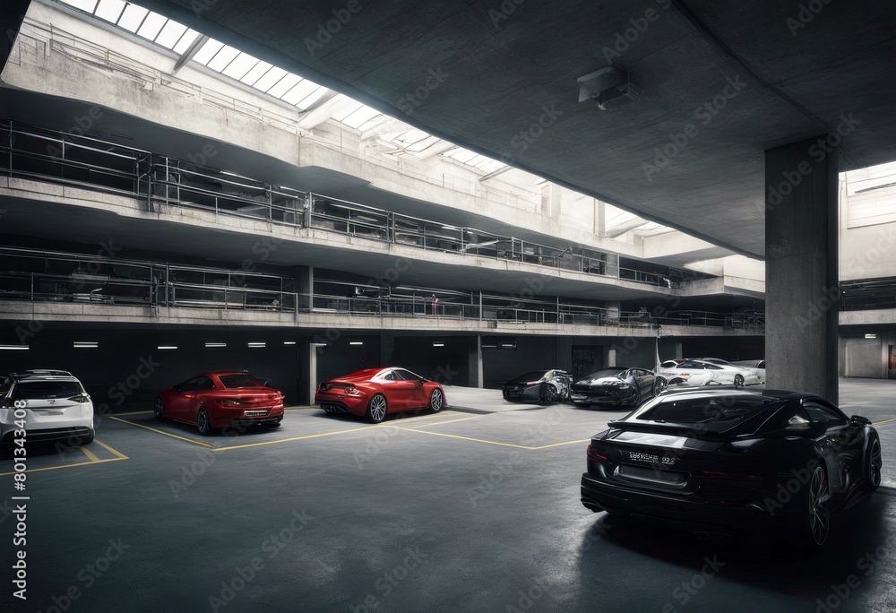 'multi large underground garage storey parking car modern indoor long park illuminated ramp sector section deck horizontal lot architecture dark transportation price' 'multi large underground garage storey parking car modern indoor long park illuminated ramp sector section deck horizontal lot architecture dark transportation price'