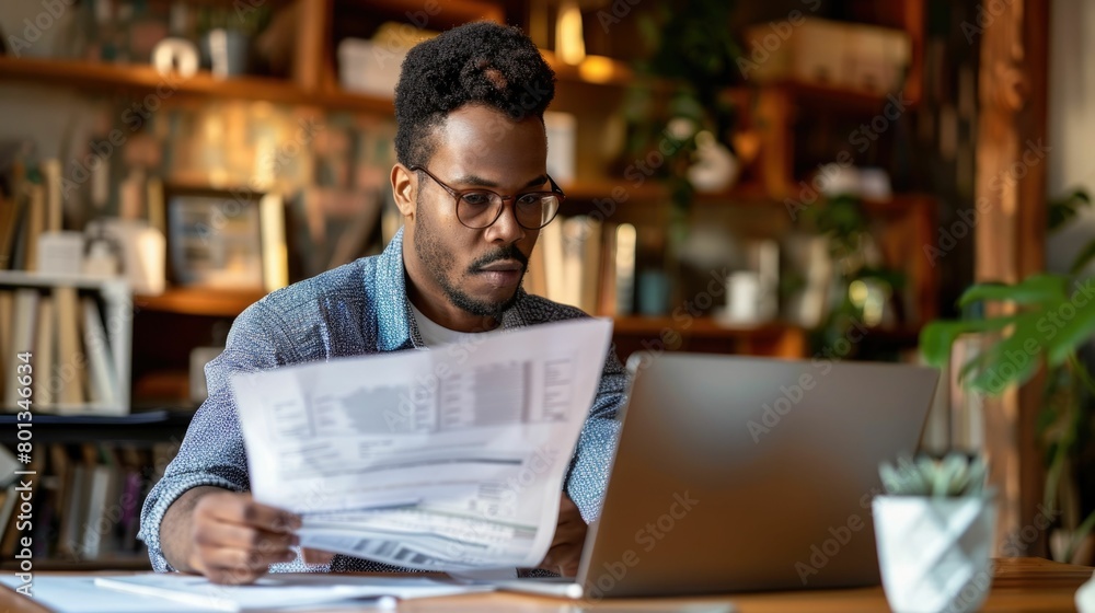 Focused Financial Professional Reviewing Tax Documents and Calculations Focused Financial Professional Reviewing Tax Documents and Calculations