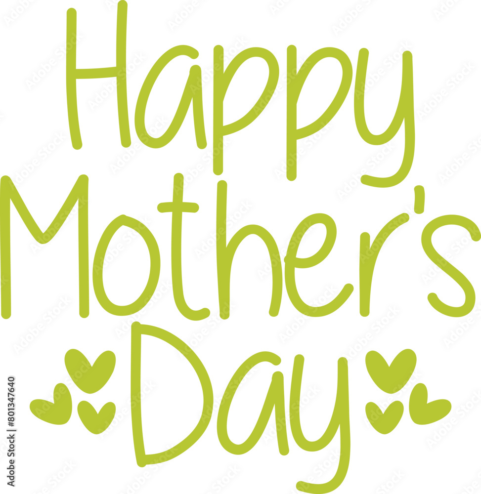 Fototapeta premium Mother’s Day typography clip art design on plain white transparent isolated background for sign, card, shirt, hoodie, sweatshirt, apparel, tag, mug, icon, poster or badge