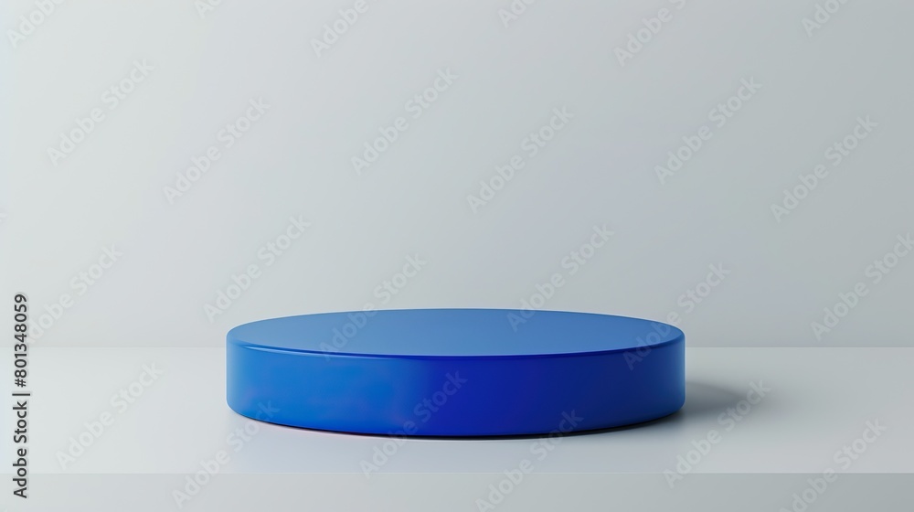 Blue podium on white background. 3d rendering. Blue podium on white background. 3d rendering.
