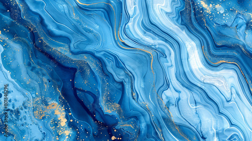 Blue marble acrylic seamless pattern water