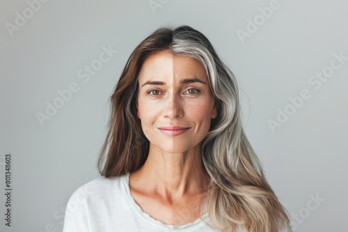 Aging effects of emotional well-being integrate collagen diversity into gray hair narratives  boosting visual aging tales.