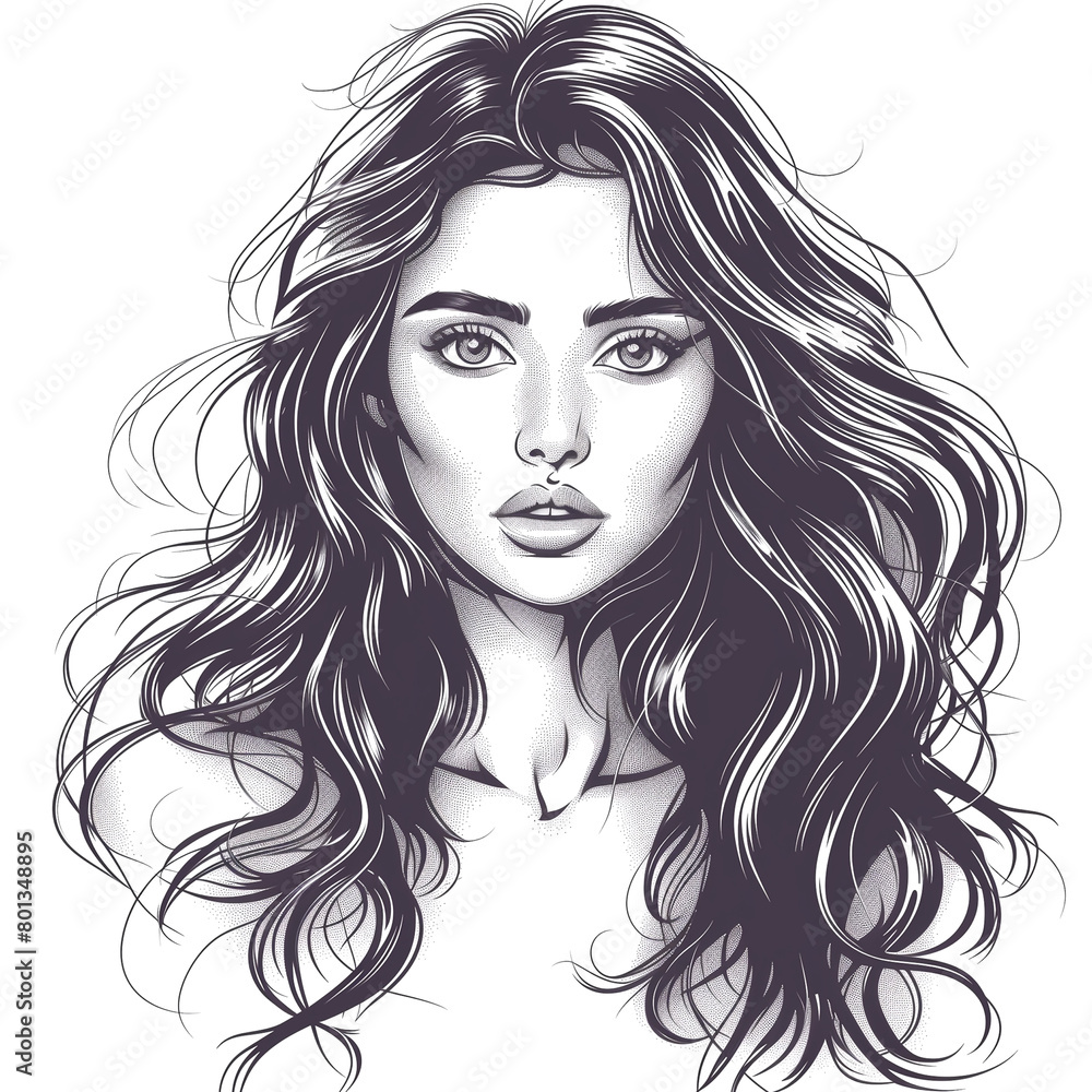 A woman with long hair and a pale complexion A woman with long hair and a pale complexion