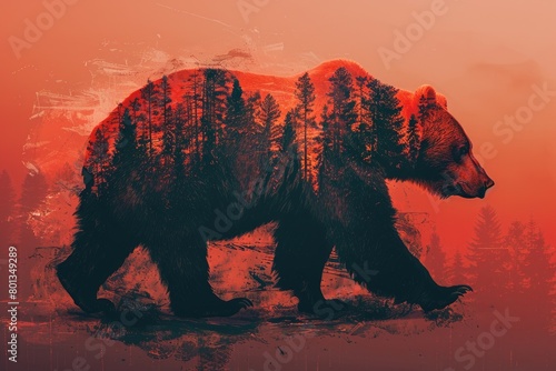 brown bear silhouette