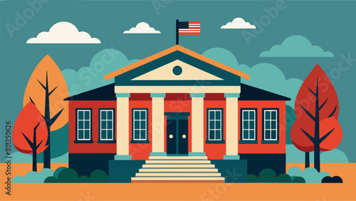 A restored building that once served as a safe house for freedom seekers now transformed into a museum and education center where visitors can learn. Vector illustration