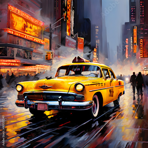 Taxi in the city