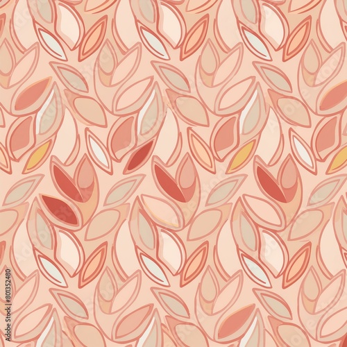 seamless pattern with leaves ai generative 