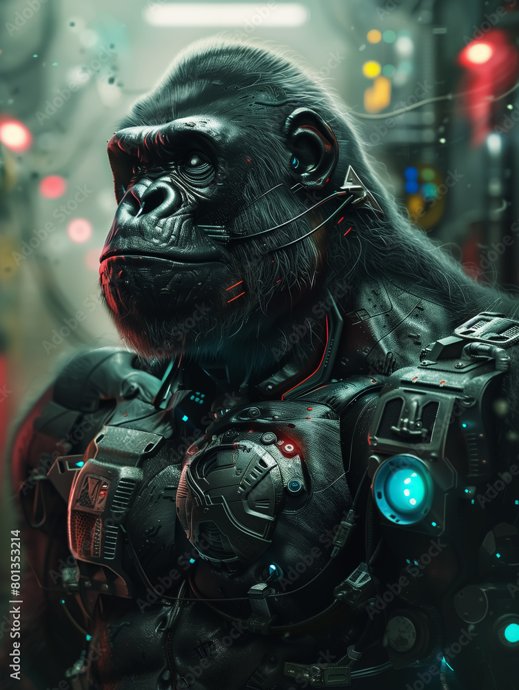 robotic gorilla, robot monster, sci-fi technology. Wall Art Design for Home Decor, 4K Wallpaper and Background for desktop, laptop, Computer, Tablet, Mobile Cell Phone, Smartphone, Cellphone robotic gorilla, robot monster, sci-fi technology. Wall Art Design for Home Decor, 4K Wallpaper and Background for desktop, laptop, Computer, Tablet, Mobile Cell Phone, Smartphone, Cellphone