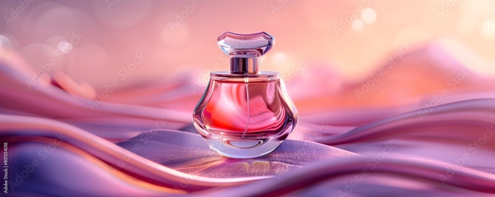 Elegant Perfume Bottle Amidst Captivating Velvet Waves for Premium Branding and Marketing Purposes Elegant Perfume Bottle Amidst Captivating Velvet Waves for Premium Branding and Marketing Purposes