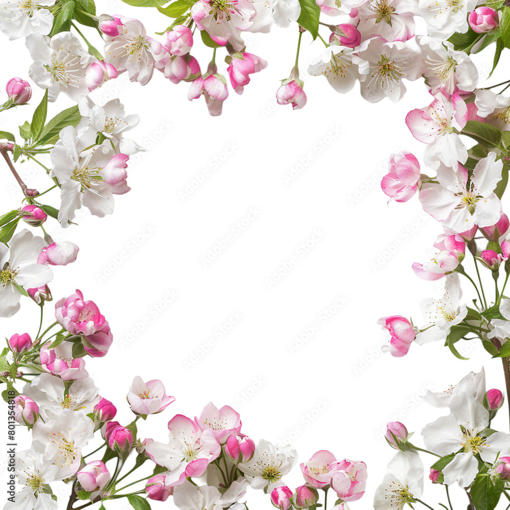 pink cherry blossom border