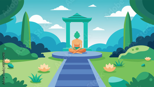 A tranquil and serene meditation garden where patients can find inner calm and clarity through guided mindfulness practices..
