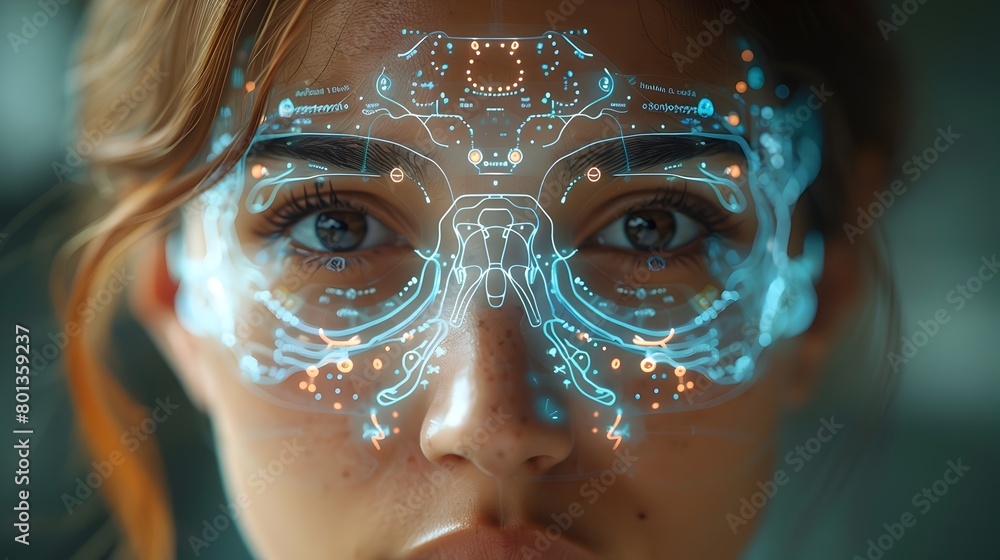 Futuristic Medical X Ray Hologram Visualizing Female Uterus Anatomy with Glowing HUD Interface for Advanced Diagnostic Technology Futuristic Medical X Ray Hologram Visualizing Female Uterus Anatomy with Glowing HUD Interface for Advanced Diagnostic Technology