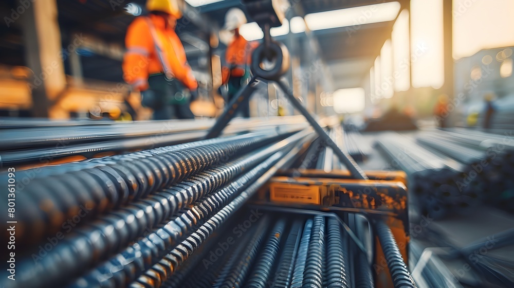 Fototapeta premium Professionals Laying Pipes and Cables for Major Infrastructure Development Project