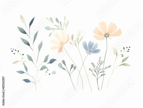 minimal floral arrangement  subtle colors