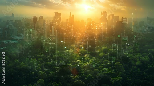 Futuristic Cityscape: A Digital Transformation of the Urban Environment