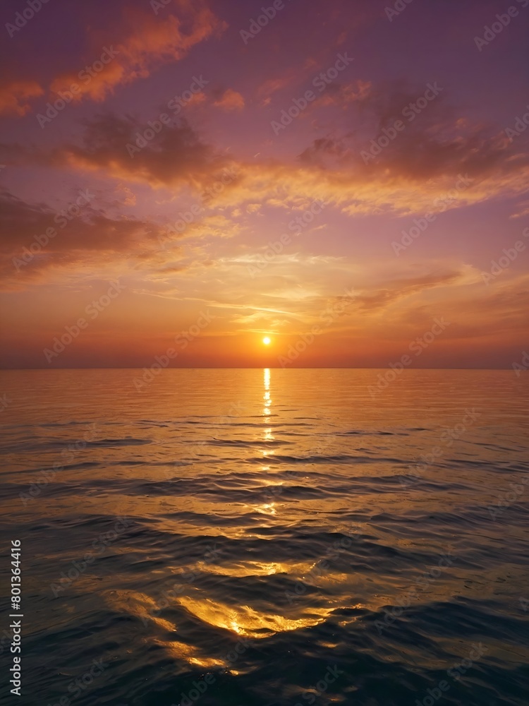 Fototapeta premium Sunset with the sea