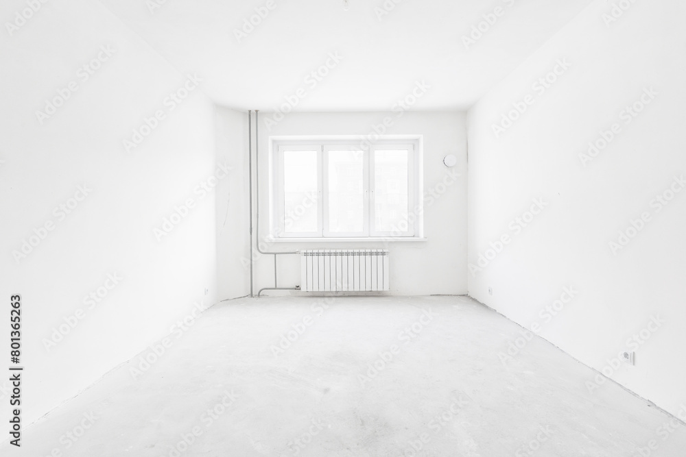 interior of the apartment without decoration in gray colors. rough finish interior of the apartment without decoration in gray colors. rough finish