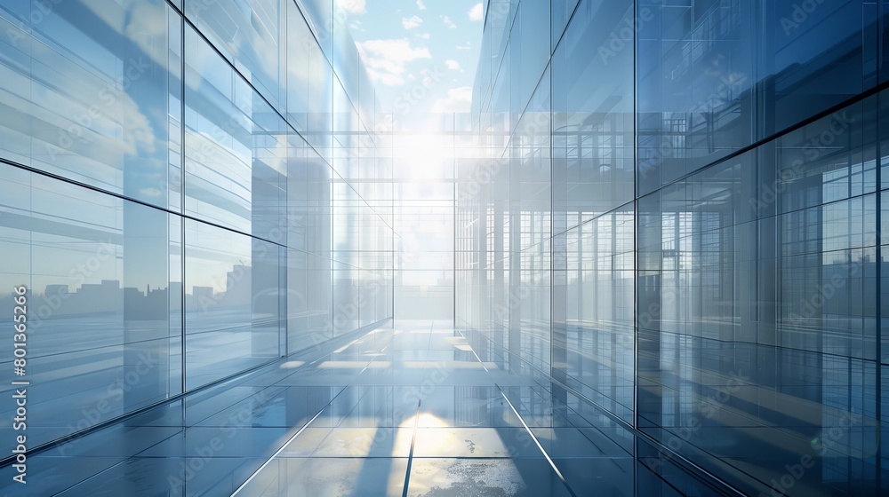 Commercial office building, glass curtain wall, sunlight, urban skyline Commercial office building, glass curtain wall, sunlight, urban skyline