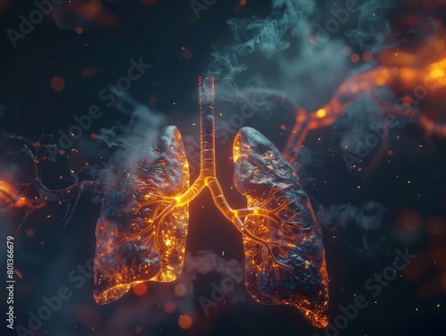 A timeline infographic showcasing the progressive damage to lungs caused by longterm smoking 