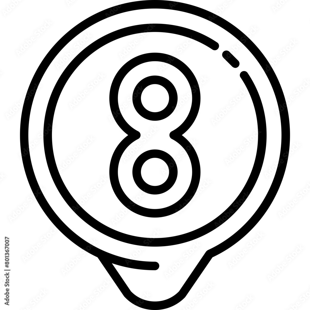 Eight Location Icon Eight Location Icon