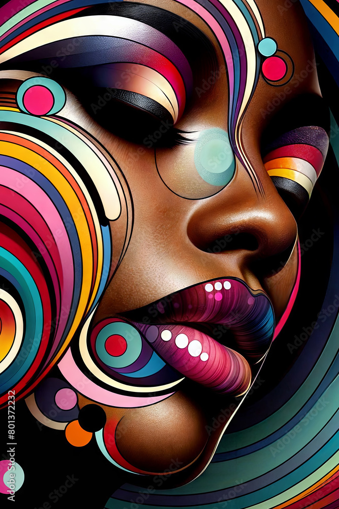 Obraz premium a woman abstract background