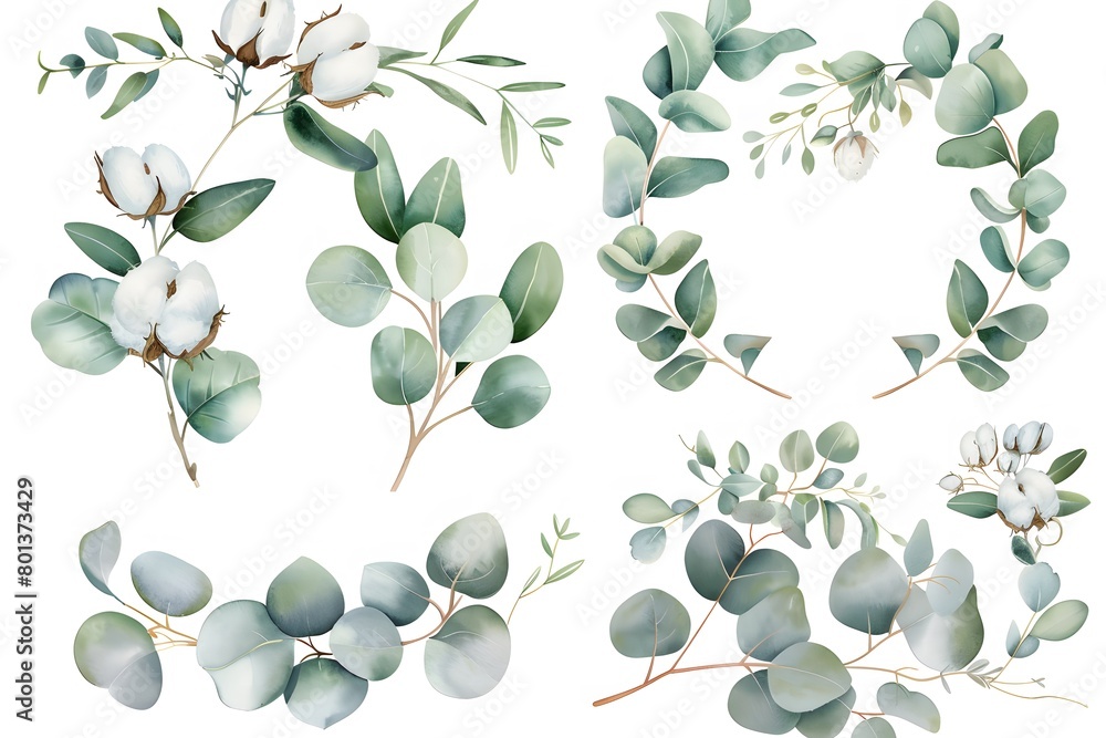 watercolor green eucalyptus wreath watercolor green eucalyptus wreath