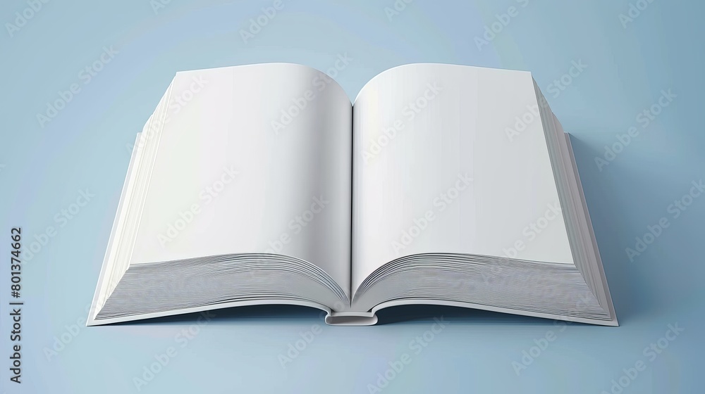 Representation of a blank book with a creative presentation. Vector illustration Representation of a blank book with a creative presentation. Vector illustration