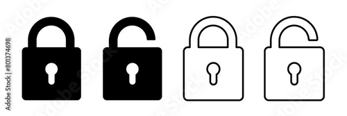 Lock Icon in trendy flat style isolated on grey background. Security symbol, logo, app, UI. Vector illustration