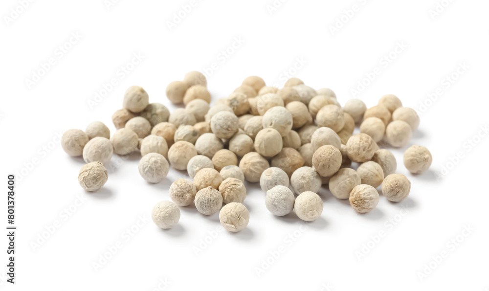 Aromatic spice. Pile of peppers isolated on white Aromatic spice. Pile of peppers isolated on white
