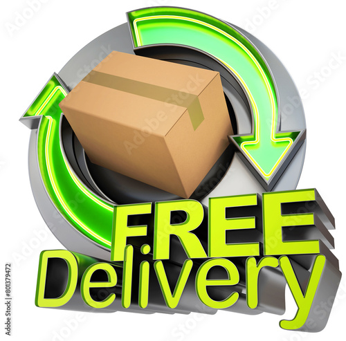 Free delivery sign with a c...
