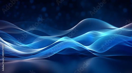  Witness the elegance of abstract wave technology with a stunning background adorned with blue light digital effects, creating a captivating corporate concept, presented in flawless HD resolution