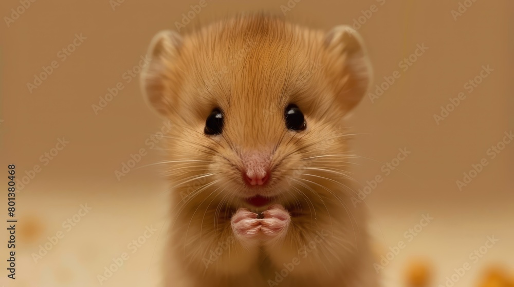 A tight shot of a small rodent gazing at the camera with an inquisitive expression A tight shot of a small rodent gazing at the camera with an inquisitive expression