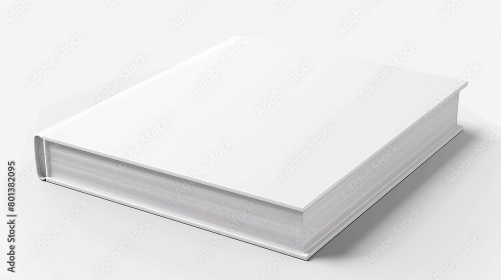 Vector representation of a blank white-covered book or magazine, isolated on a white background. 3D rendering Vector representation of a blank white-covered book or magazine, isolated on a white background. 3D rendering