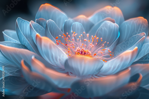An animation of a fractal bloom, where each petal splits into smaller, perfectly shaped petals endlessly, photo