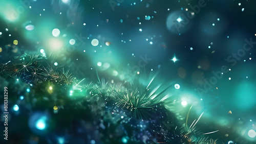sparkling magical particles on a dark background © Эля Эля