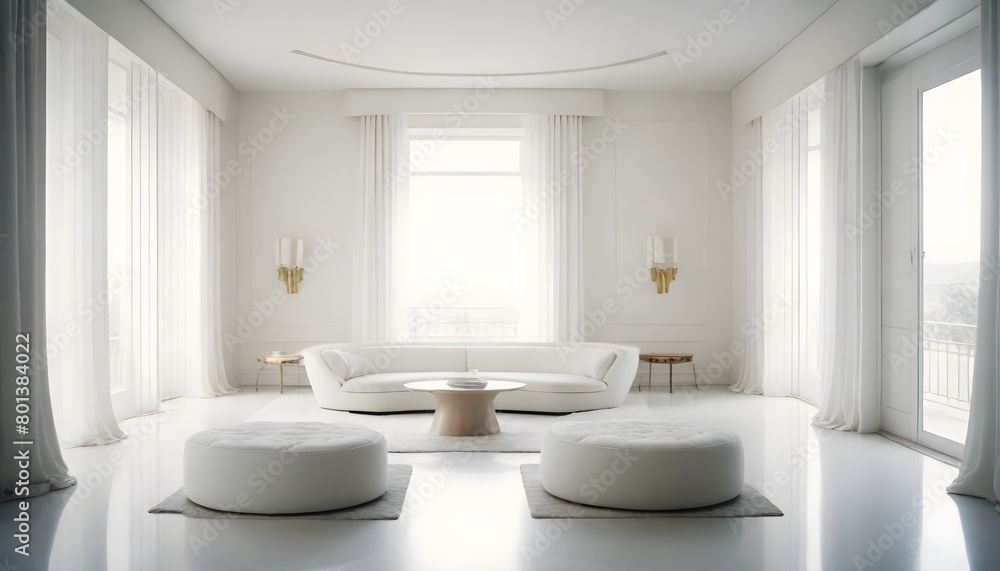 Fototapeta premium modern living room with furniture