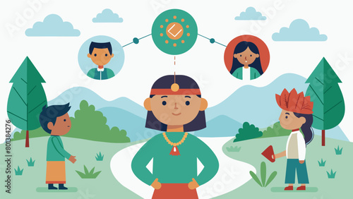 In a traditional Native American community those with sensory processing disorder were deeply connected to nature and were able to detect subtle. Vector illustration