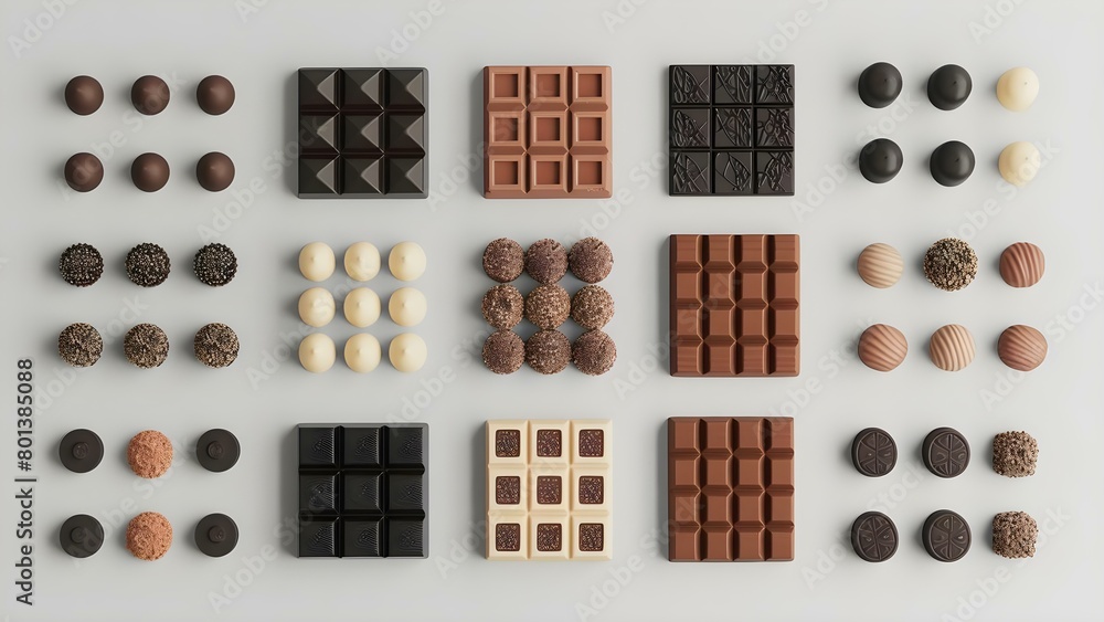 Savor a Range of Delectable Chocolates for an Enjoyable Dessert Experience. Concept Chocolate Tasting, Gourmet Treats, Decadent Desserts, Sweet Indulgence, Heavenly Flavors Savor a Range of Delectable Chocolates for an Enjoyable Dessert Experience. Concept Chocolate Tasting, Gourmet Treats, Decadent Desserts, Sweet Indulgence, Heavenly Flavors