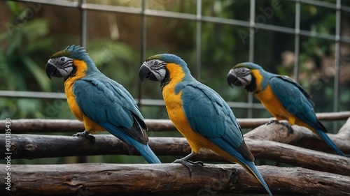 blue and yellow macaw