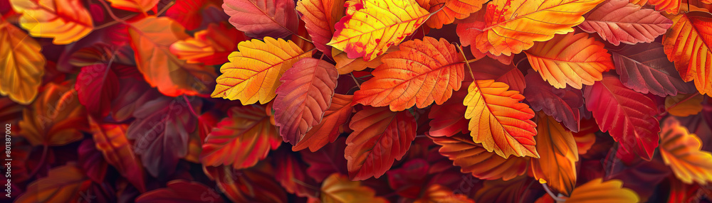 Crisp Autumn Leaves Pile: Close-Up of Textured and Colorful Autumn Leaves Pile in Seasonal Scene Crisp Autumn Leaves Pile: Close-Up of Textured and Colorful Autumn Leaves Pile in Seasonal Scene