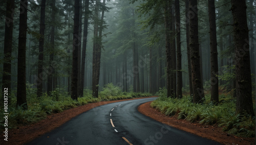 road in the woods