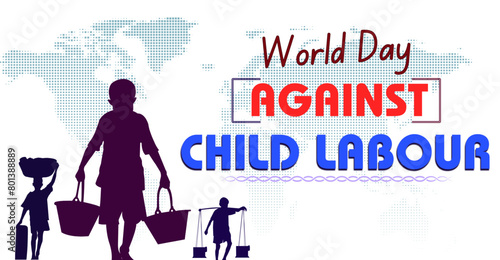 World Day Against Child Labour, campaign or celebration banner